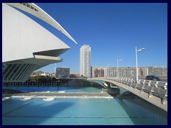 City of Arts and Sciences 105 - El Palau de les Arts Reina Sofía, the opera house, Montelivet bridge and Torre de Francia.